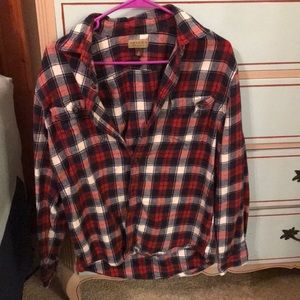 Red, white, and blue flannel